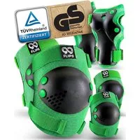 99FLIPS Protektoren-Set RISE Schoner Set Kinder für Skateboard und Inline Skaten (Inliner Schützer Set Kinder, 7-tlg., Inliner Schoner Knie-, Ellenbogen und Handgelenkschützer & Tragebeutel), Deutsche Marke