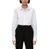 s.Oliver BLACK LABEL Klassische Bluse mit verdeckter Knopfleiste