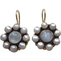 Mugello Paar Ohrhänger Linda Mondstein eleganter Klassiker Geschenk Alltag Vintage, Handarbeit aus kleiner florentinischen Manufaktur, Vintageschmuck