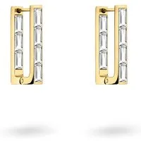 Liebeskind Berlin Paar Creolen Schmuck Geschenk Edelstahl Ohrringe Sparkling Link, mit Zirkonia (synth)