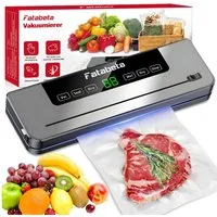 7MAGIC Vakuumierer Vakuumiergerät, Lebensmittel bis zu 10x länger frisch, Automatisch, Rollenbreite 30 cm, 110W, Folienschweißgerät mit Eingebauter Cutter, 10x Vakuumbeutel,Schlauch