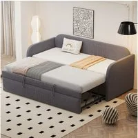 Flieks Daybett, Polsterbett Tagesbett Schlafsofa mit Ausziehbett 90x190/180x190cm