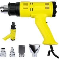 Nettlife Heißluftgebläse Heißluftfön 2000W Regelbar Kit 60℃- 600℃ Heissluftpistole Stufenlos, 2000 in W, bis max. 600,00 °C, Heißluftgebläse zum Löten,Kerzen,Basteln,Schrumpfschlauch