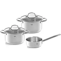 Fissler Topf-Set San Francisco, Edelstahl 18/10 (Set, 3-tlg., Kochtopf 20/24 + Stielkasserolle 16cm oD), spülmaschinengeeignet