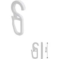 Liedeco Faltenclip, Gardinen, Vorhänge, (Set, 10-St), Faltenlegehaken, für Gardinenringe Öse 10 mm
