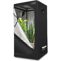 Grow Expert Gewächshaus Grow Box Zelt - 1680D Stoff ultradicht & stärkste Reißverschlüsse, Diamantreflektierende Innenseite, hohes Anbauzelt und EZ-View-Fenster