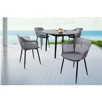 riess-ambiente Stuhl AIRE grau (Einzelartikel, 1 St), Esszimmer · Kunststoff · Metall · Outdoor · Balkon
