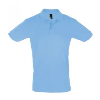 SOLS Mens Perfect Pique Kurzarm-Poloshirt (Himmelblau)