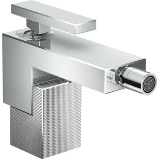 hansgrohe Axor Edge Bidetarmatur 46211000 chrom, Diamantschliff, Push-Open Ablaufgarnitur, Ausladung 149mm