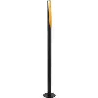 EGLO LED Stehlampe BARBOTTO, Ein-/Ausschalter, LED wechselbar, Warmweiß, Leuchte schwarz, gold / Ø6 x H137 cm / inkl. 1 x GU10 (je 4,5W)