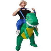 dressforfun Kostüm Selbstaufblasbares Aufsitzkostüm Dinosaurier, Perfektes Kostüm für Fasching, Partys oder Junggesellenabschiede