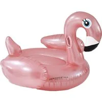Swim Essentials Luftmatratze Luxury Ride-on Pink Flamingo 142x 137 x 97 cm, Wassermatratze Matratze Schwimmmatratze Liege