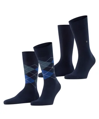 Burlington - Burlington Everyday Argyle Mix 2-Pack Herren marine - Gr. - 43