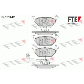 FTE Bremsbel?ge vorne Audi Seat Skoda VW Golf