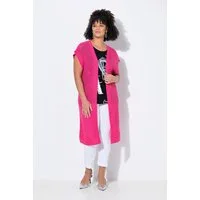 MIAMODA Langjacke Strickweste offene Form Strukturstrick