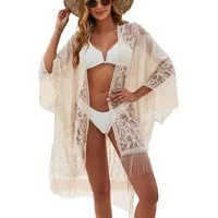 nsihing Modeschal Eleganter Spitzen-Strandüberwurf für Damen, Badeanzug-Cover-up Stola, für Abendkleider Urlaub Party