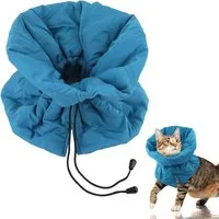 FELIXLEO Schutzkragen Weiches Elisabethanisches Halsband für Katzen und Kätzchen in Blau S