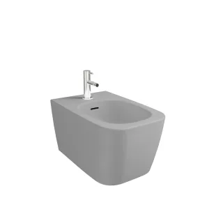 VitrA New Metropole Square Wand-Bidet mit verdeckter Befestigung Steingrau Matt,7908B476-0288 7908B476-0288