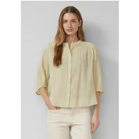 s.Oliver Kurzarmbluse Bluse Leichte Baumwollbluse mit 3/4-Ärmeln und Struktur