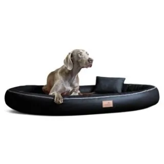 Tierlando GILBERT ORTHO Soft LATEX - Orthopädisches Hundebett aus Kunstleder schwarz 1 m, 15 cm, 85 cm