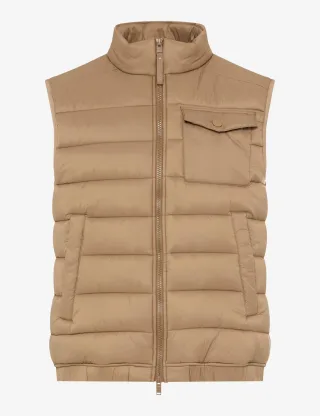 Brax Herren Steppweste Style WILL cappucino, hellbraun, Gr. XXL