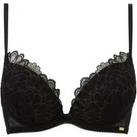 Gossard Dekolleté-BH Swirl Push-Up BH Black (Push-Up, 1-tlg., glatte Spitze) verführerisch sexy
