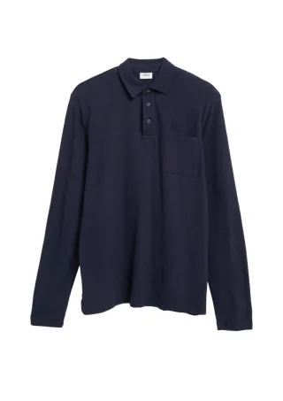 s.Oliver Red Label - Langarm-Polo-Shirt blau - Gr. - S
