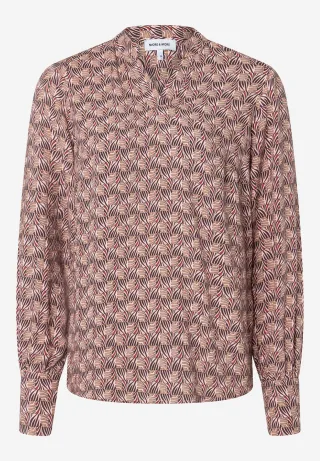 MORE & MORE - Viskosebluse mit Minimal-Print rosa - Gr. - 38