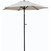 Gardissimo Sonnenschirm Sonnenschirm New Sunny 200 cm natur Balkonschirm Gartenschirm 2 m, LxB: 220x200 cm, mit Kurbel / Kippfunktion / UV-Schutz 50+