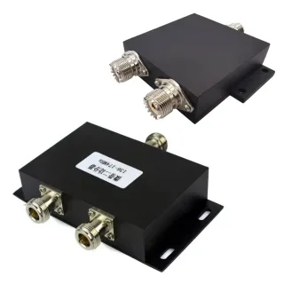 Matsutec MA Splitter VHF Antenna Power Divider Splitter 136-174MHz N Female UHF Female Low Insertion Loss Aluminum Alloy