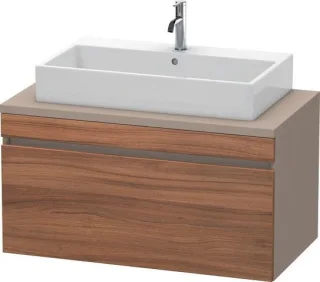 Duravit DuraStyle Konsolenwaschtischunterbau wandhängend Nussbaum & Basalt Matt 1000x548x512 mm - DS DS531407943