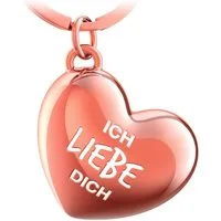 FABACH Schlüsselanhänger Herz mit Gravur - "Ich liebe dich" - Geschenk Partner Freundin Ehefrau