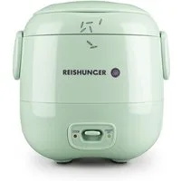 Reishunger Reiskocher Mini Reiskocher, salbeigrün, 0,3 L - 1-2 Portionen, 120 W, Handliche Größe für kleine Haushalte und unterwegs
