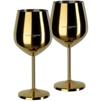 ECHTWERK Tasse Weingläser aus Edelstahl 2tlg., 2-tlg., Edelstahl, bruchsichere Weinkelche, Weingläser Set, Bordeaux-Glas, Burgunder-Glas