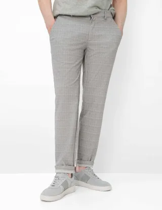 Eurex Herren Chino Style THILO MINERAL CHECK, grau, Gr. 33U