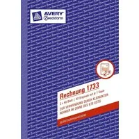 Avery Zweckform Formularblock 1733 1733 Rechnung Kleinunternehmer selbstdurchschreibend DIN A5 2x40