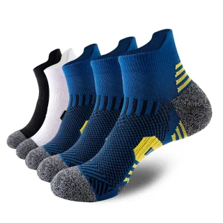 3 Pairs Men's Breathable Sports Socks Wicking Sweat Deodorant Outdoor Running Cycling Fitness Climbing Ankle Socks Comfo