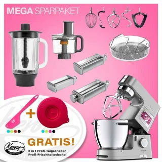 Kenwood Cooking Chef Silber XL Connect - Spar-Set Pasta MAX mit 3...