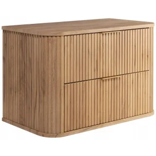 Rodan Waschbeckunterschrank, Eiche, Holzwerkstoff, 2 Schubladen, Rechteckig, 80x51x41 cm, Badezimmer, Badezimmerschränke, Waschbeckenunterschränke