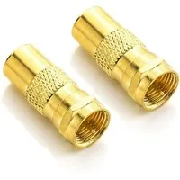 deleyCON deleyCON SAT Adapter Kabel zu SAT SET 2 Stück F-Stecker zu SAT-Kabel