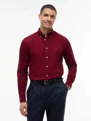 FLEX POPLIN SOLID RF SHIRT Burgundy - Gr. - S