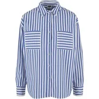 URBAN CLASSICS Langarmhemd Urban Classics Damen Ladies Striped Relaxed Shirt