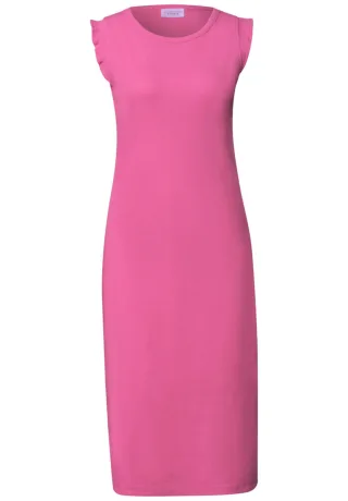 Street One - Midikleid mit Rüschen pink - Gr. - 44