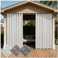Sunicol Outdoorvorhang Wetterfest 100% Blickdichte Gardinen mit Ösen Sonnenschutz Sichtschutz (2 St), Extra breit Winddicht Terrasse Vorhänge für Pavillon/Balkon