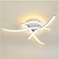 BlingBin LED Deckenleuchte 3 Flammig Modern Schlafzimmerlampe 21W Wohnzimmerlampe, Memory-Funktion, LED fest integriert, Warmweiß, Kaltweiß, Neutralweiß, Wellen Design Küchenlampe Innen Flurlampe für Wohnzimmer Küche
