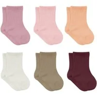 bistyle Socken für Babys Neugeborene Babysocken Jungen Mädchen Kurzsocken (Set, 6-Paar, 6er-Pack) gerippt Bio-Baumwolle GOTS zertifiziert 0-6 Monate bis 2-3 Jahre