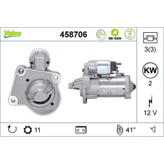 Valeo Starter 2,0 kW Ford 458706