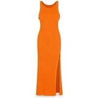 Freeman T. Porter Sommerkleid Redge Kleid - Strickkleid - Maxikleid - Sommerkleid mit Schlitz
