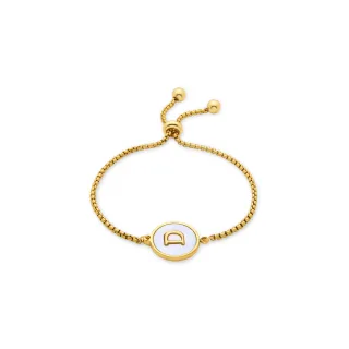 Luxenter-Armband aus weißem Perlmutt in 18 Karat Gelbgold - Alphabet