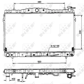 NRF Motork?hler gel?tet Hyundai Coupe Lantra 53505